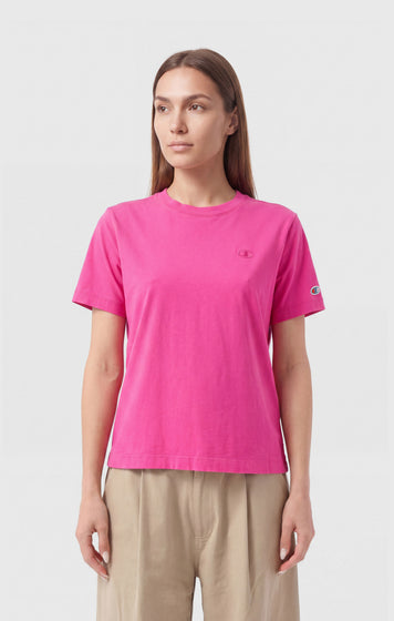 T-shirt Col Rond en Coton pour Femme