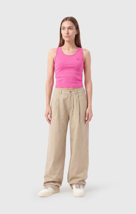 Damen Tanktop aus Geripptem Stretch-Baumwollstoff