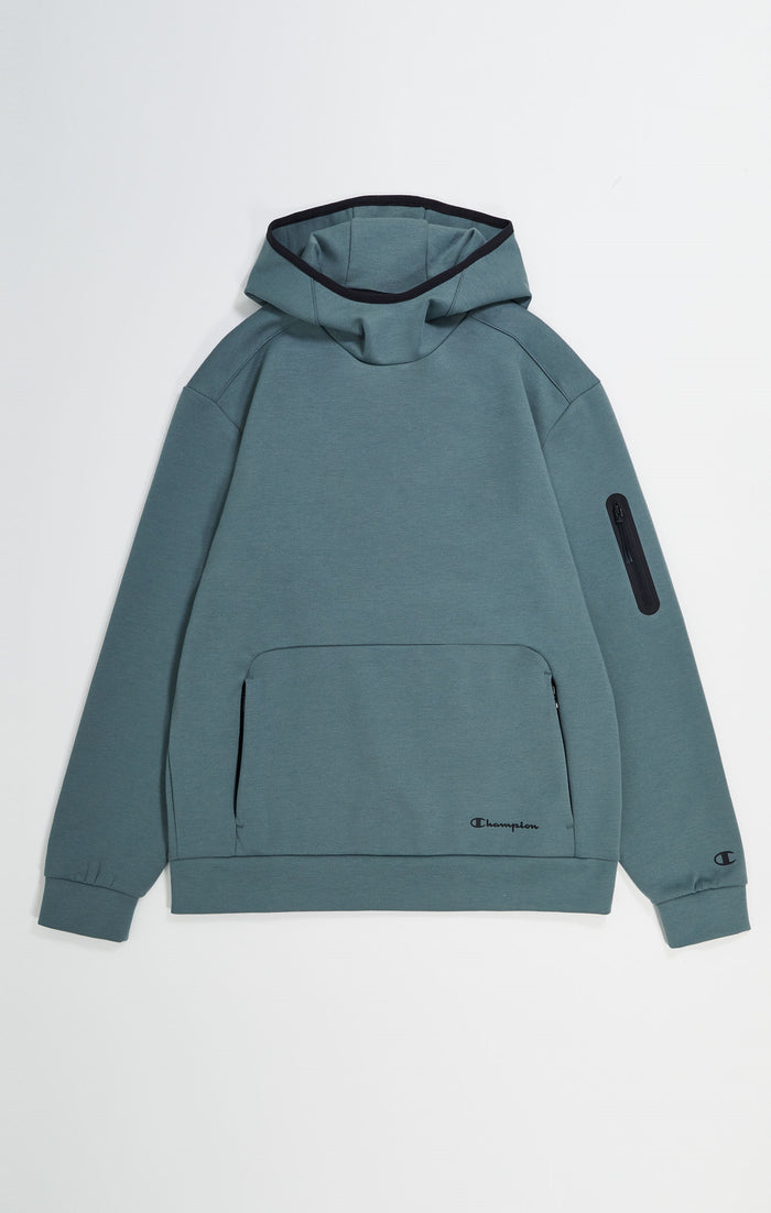 Sweatshirt minimaliste à capuche et poche zippée