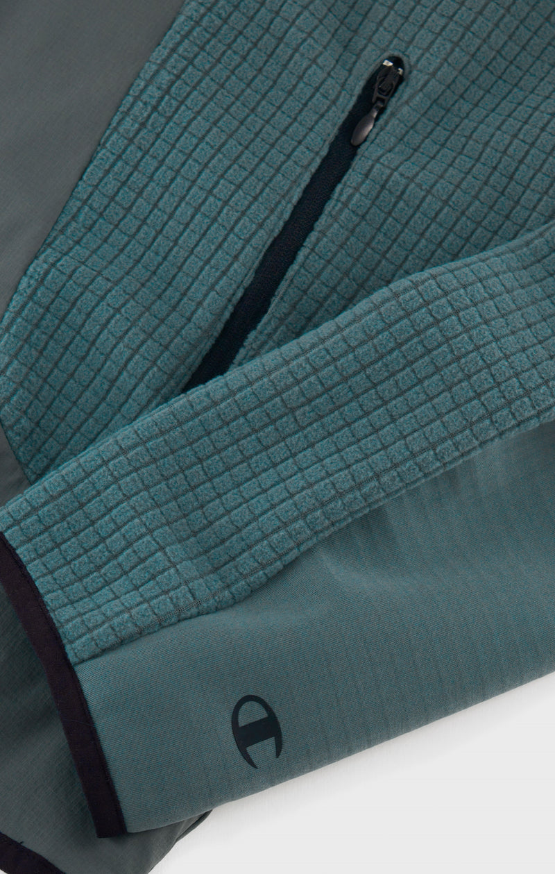 Minimal Full-Zip Fleece Sweatshirt