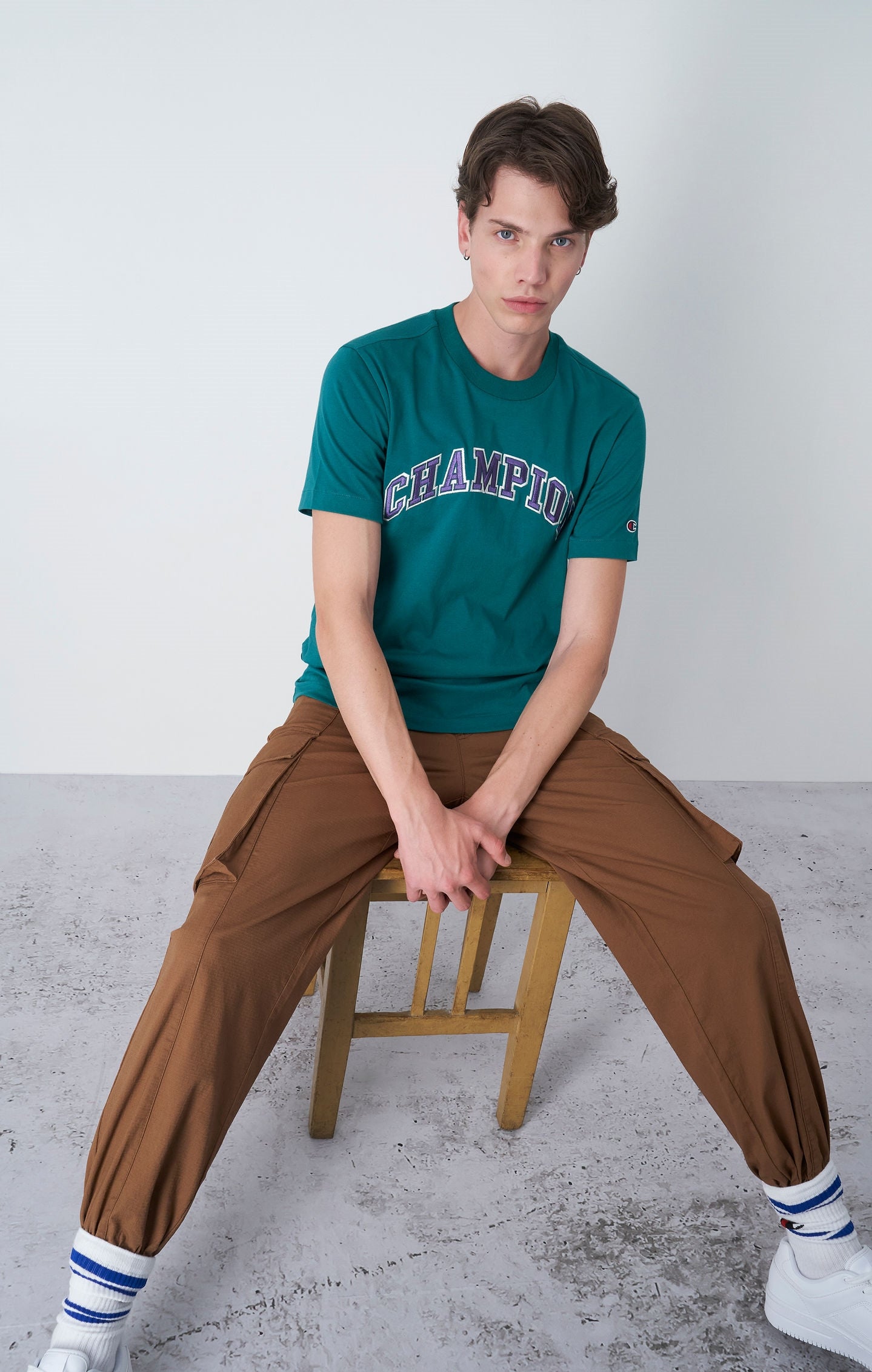 T-shirt In Cotone Con Logo College