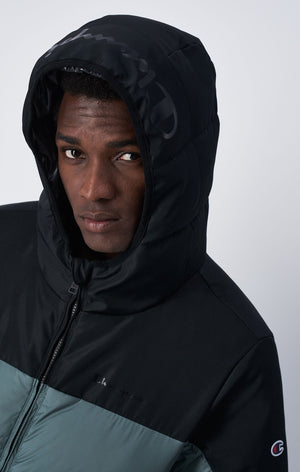 Piumino Pesante Con C Logo Patch