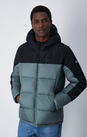 Piumino Pesante Con C Logo Patch