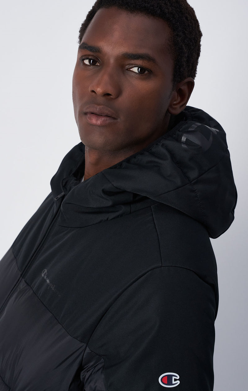 Piumino Pesante Con C Logo Patch