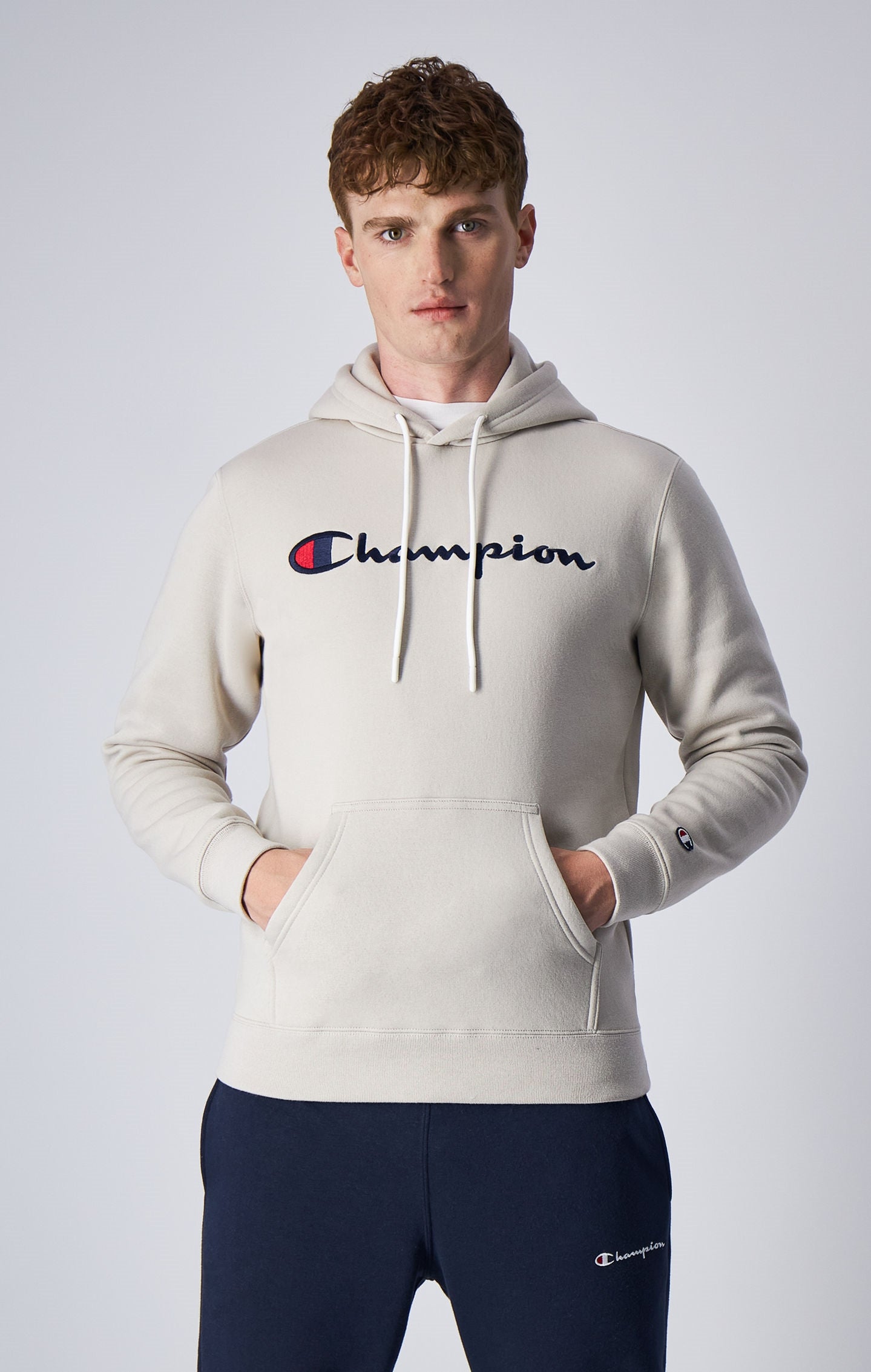 Felpa Con Cappuccio E Logo Champion