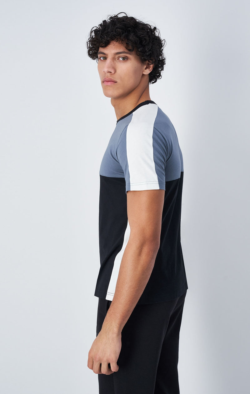 T-shirt Color Block in Cotone