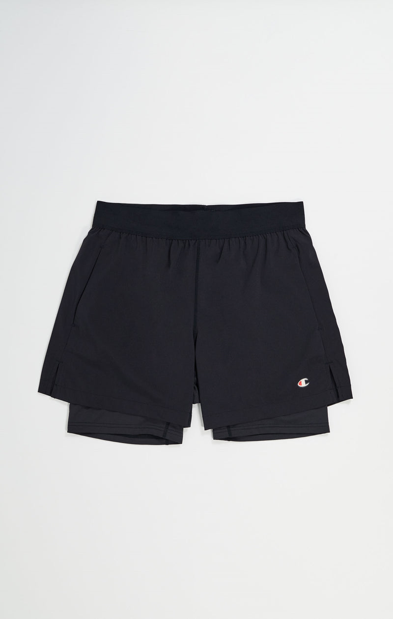 Reflective Logo Double-Layered Shorts
