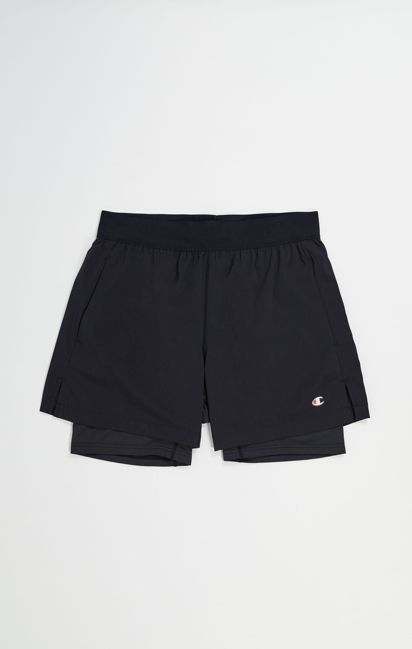 Reflective Logo Double-Layered Shorts