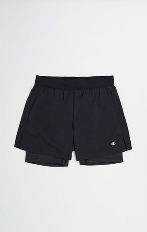 Reflective Logo Double-Layered Shorts
