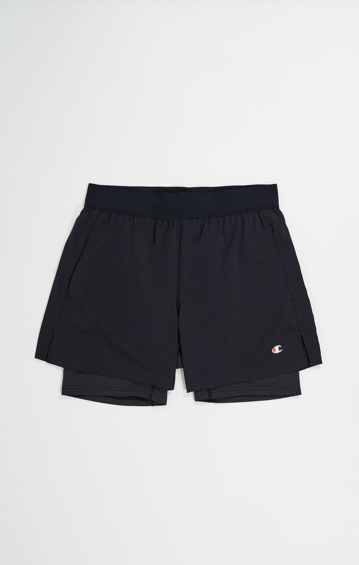 Reflective Logo Double-Layered Shorts