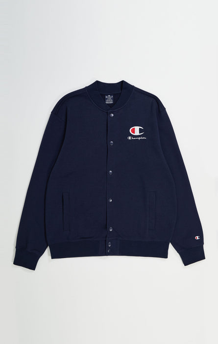 Sweatshirt bomber à boutons-pression