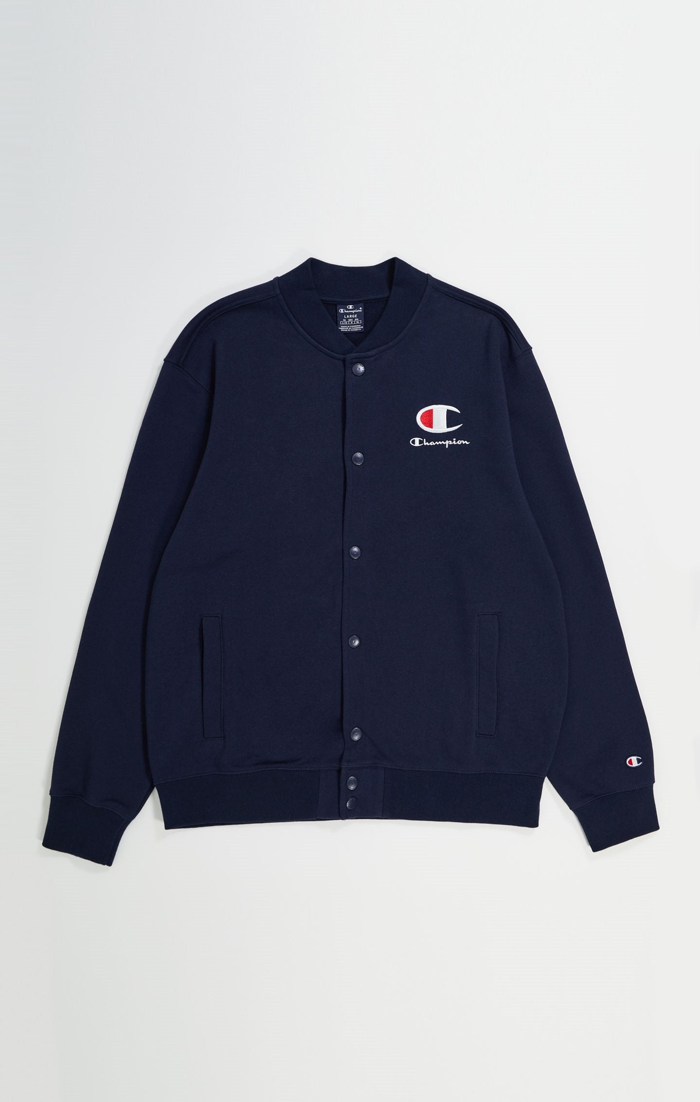 Sweatshirt bomber à boutons-pression