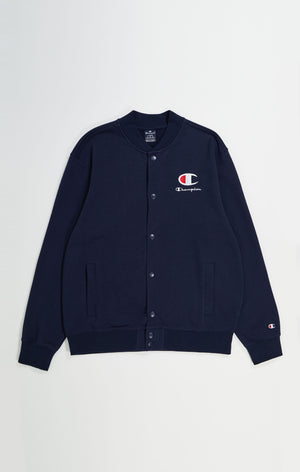 Sweatshirt bomber à boutons-pression