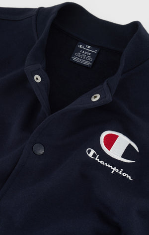 Sweatshirt bomber à boutons-pression