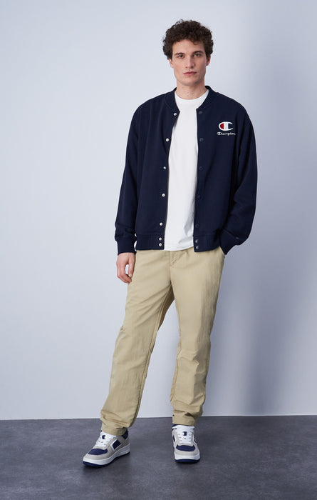 Sweatshirt bomber à boutons-pression