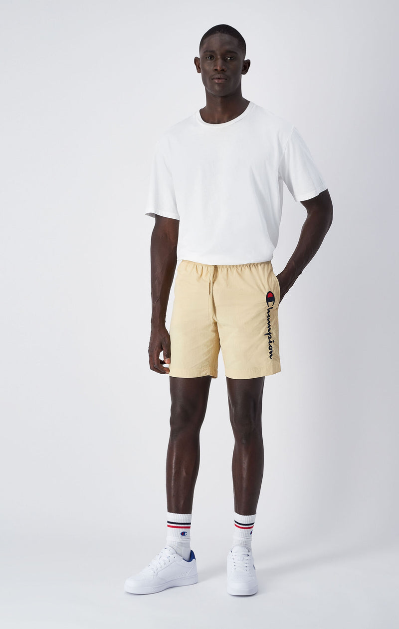 Short de plage avec grand logo