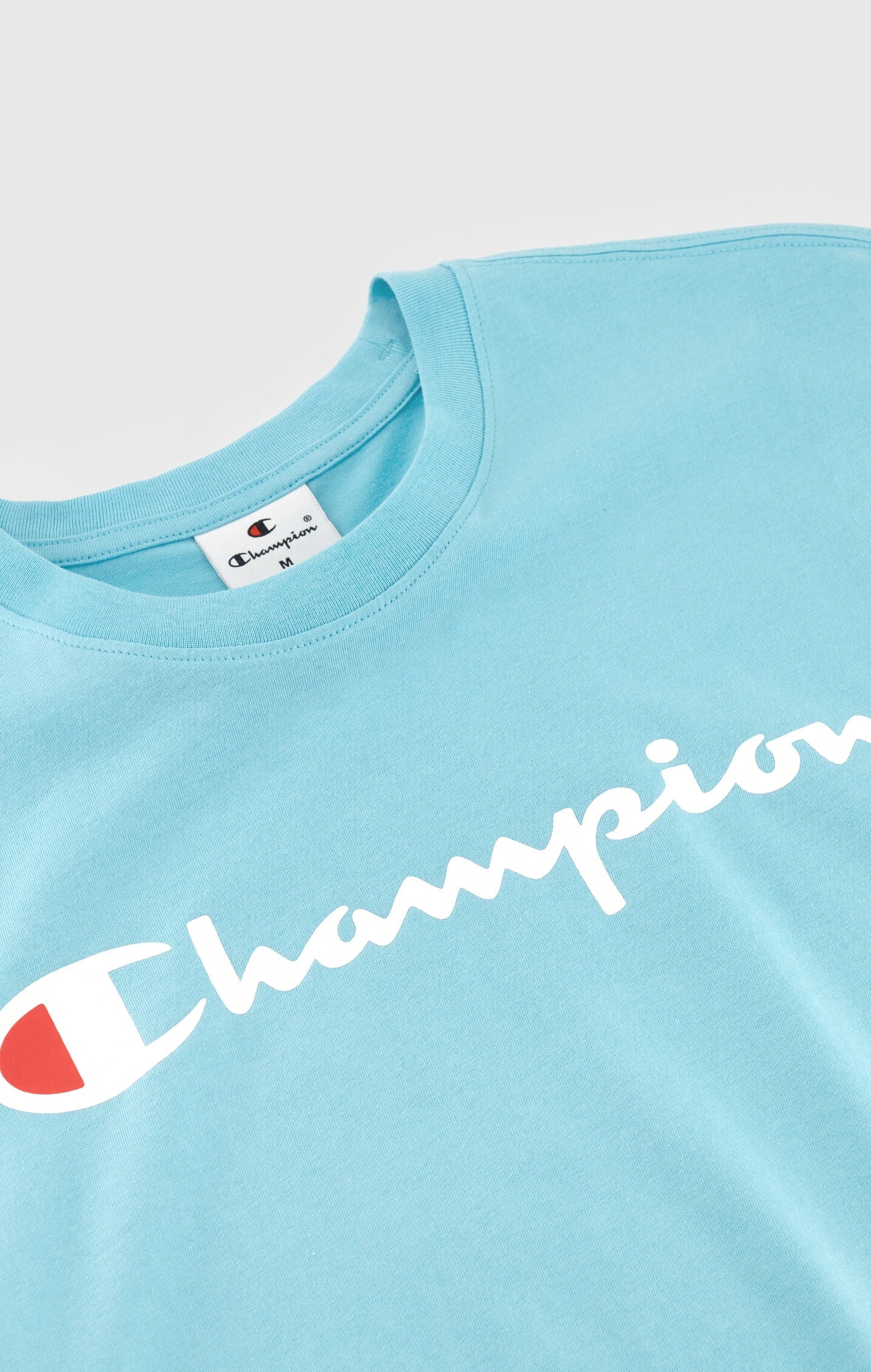 Camiseta de punto de algodón con logotipo grande