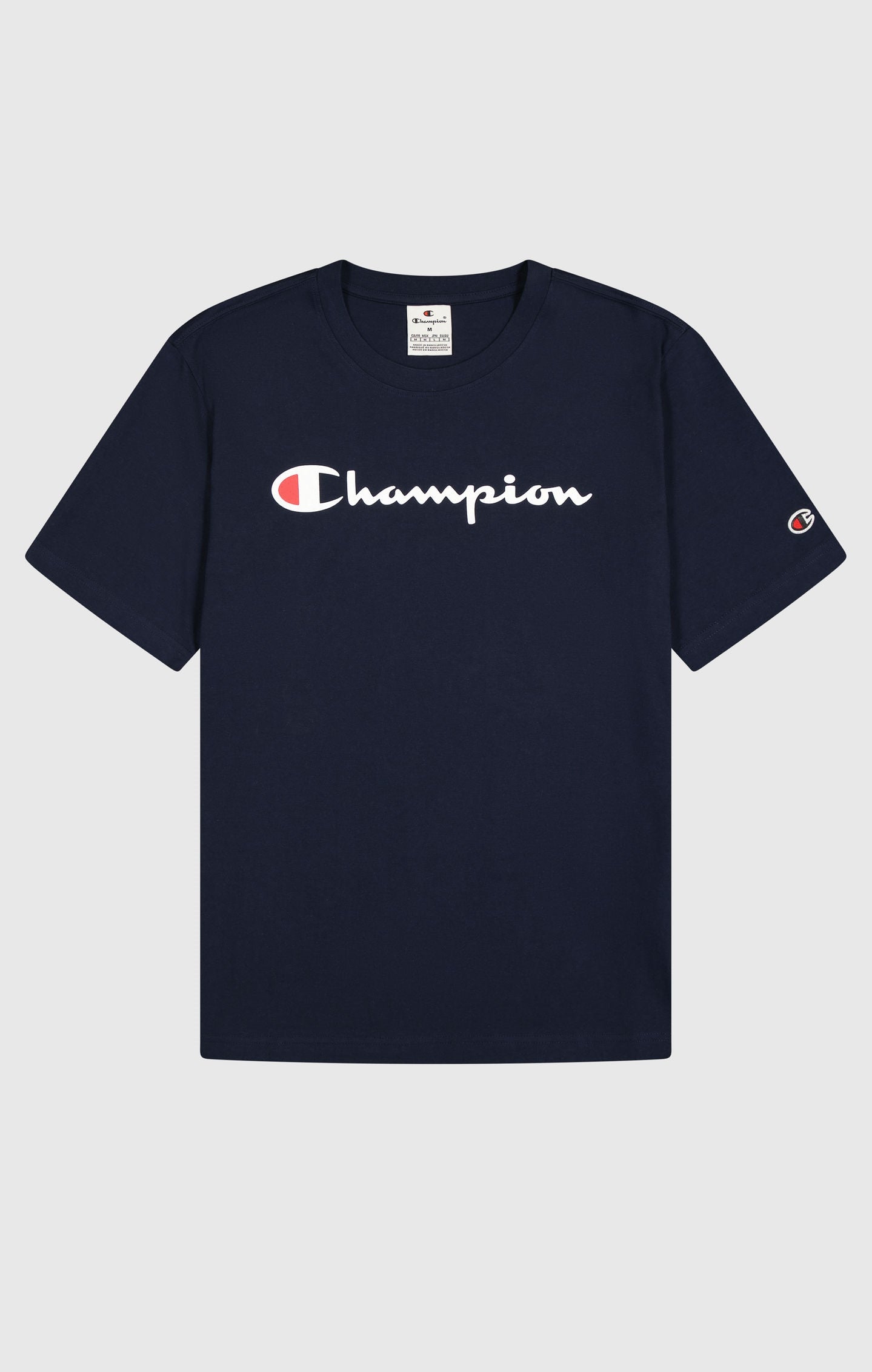 Camiseta de punto de algodón con logotipo grande