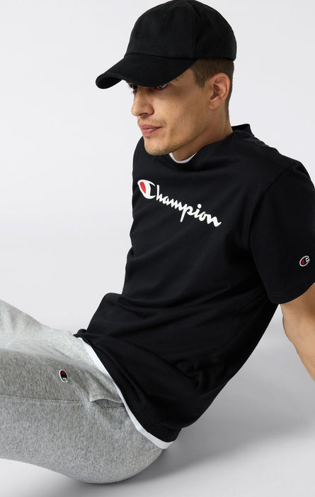 T-shirt in jersey di cotone con logo grande