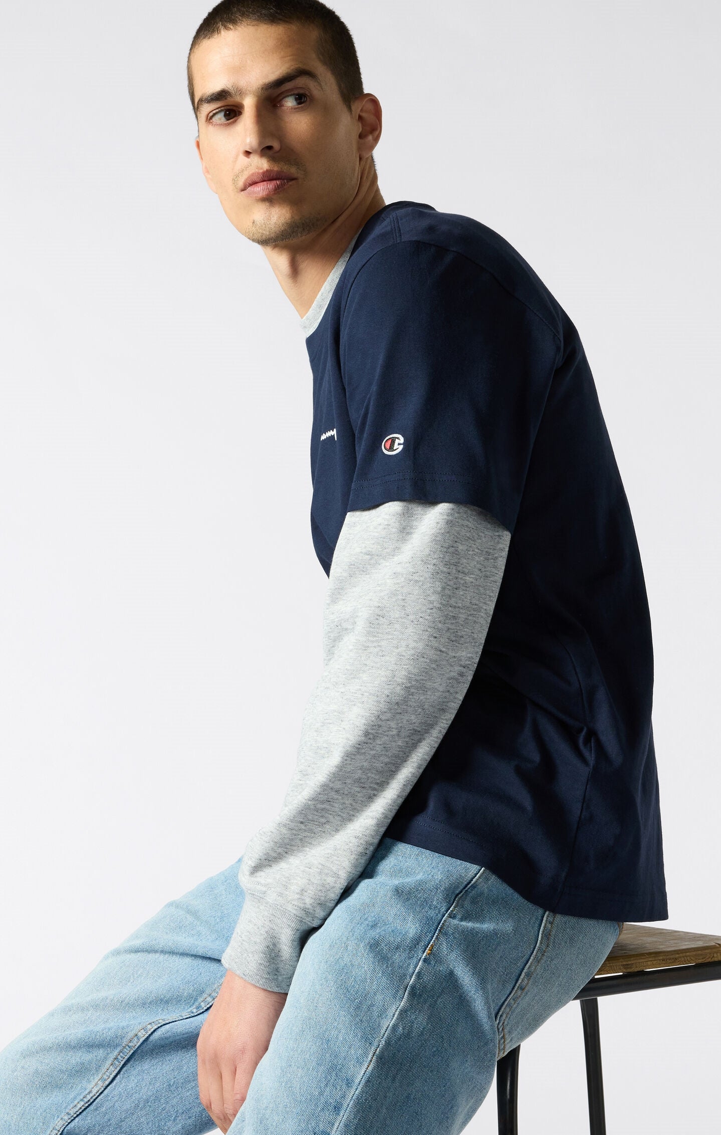 T-shirt in jersey di cotone con logo piccolo