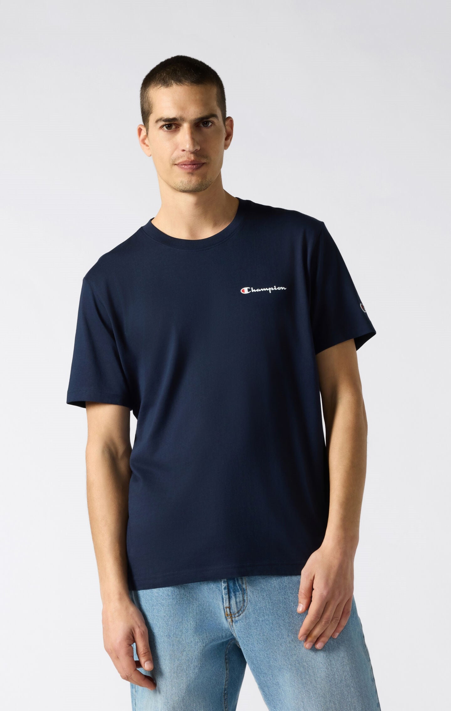 T-shirt in jersey di cotone con logo piccolo