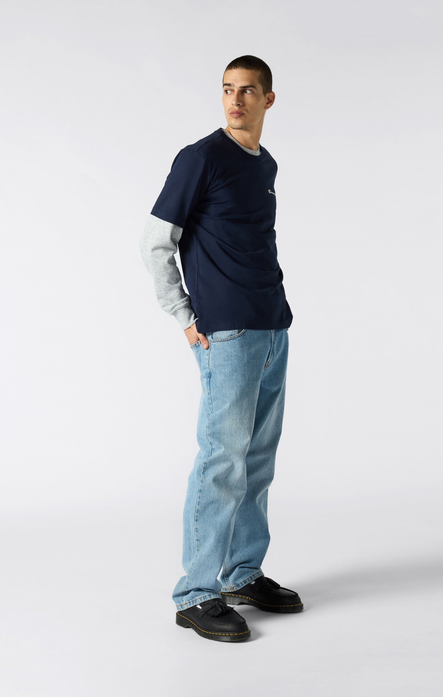 T-shirt in jersey di cotone con logo piccolo