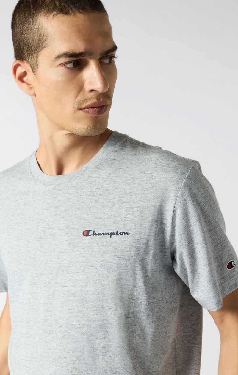 Camiseta de punto de algodón con logotipo pequeño