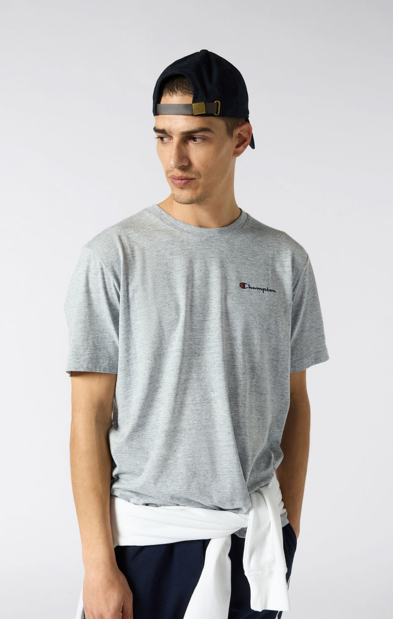 Camiseta de punto de algodón con logotipo pequeño