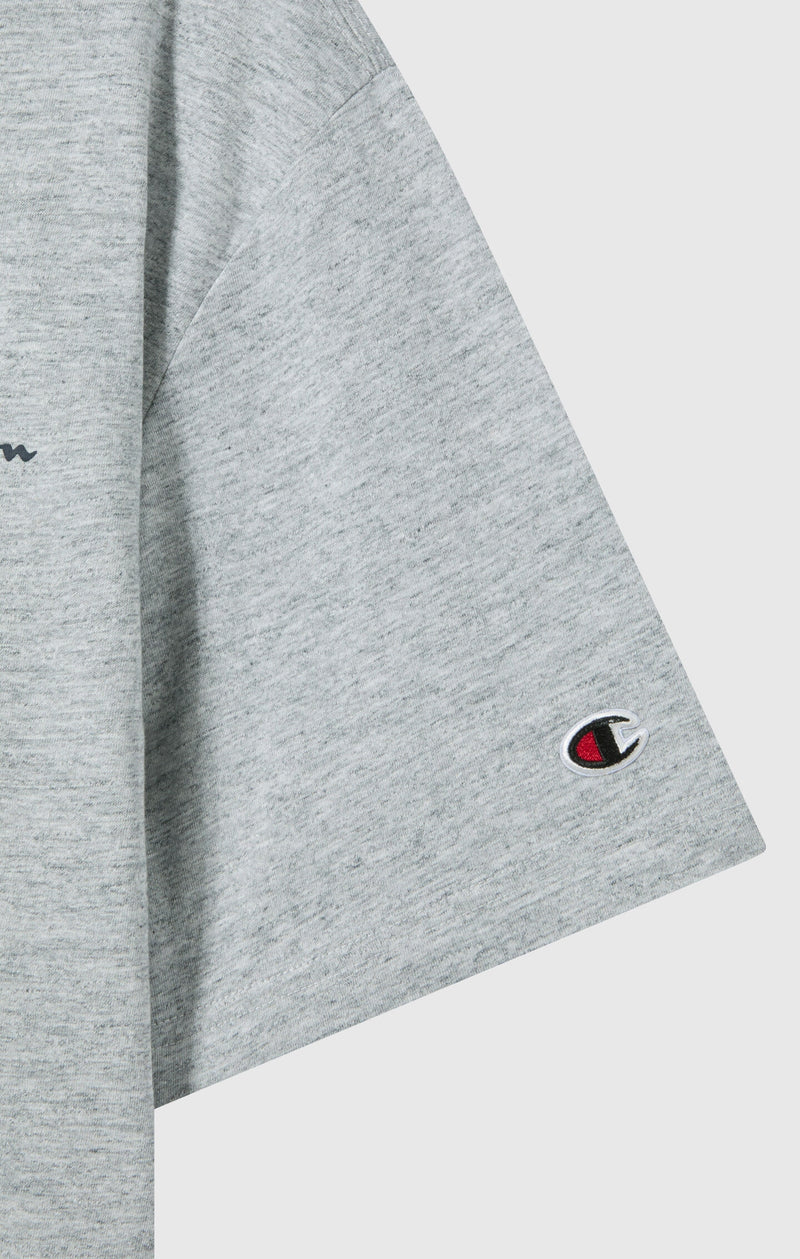 Camiseta de punto de algodón con logotipo pequeño