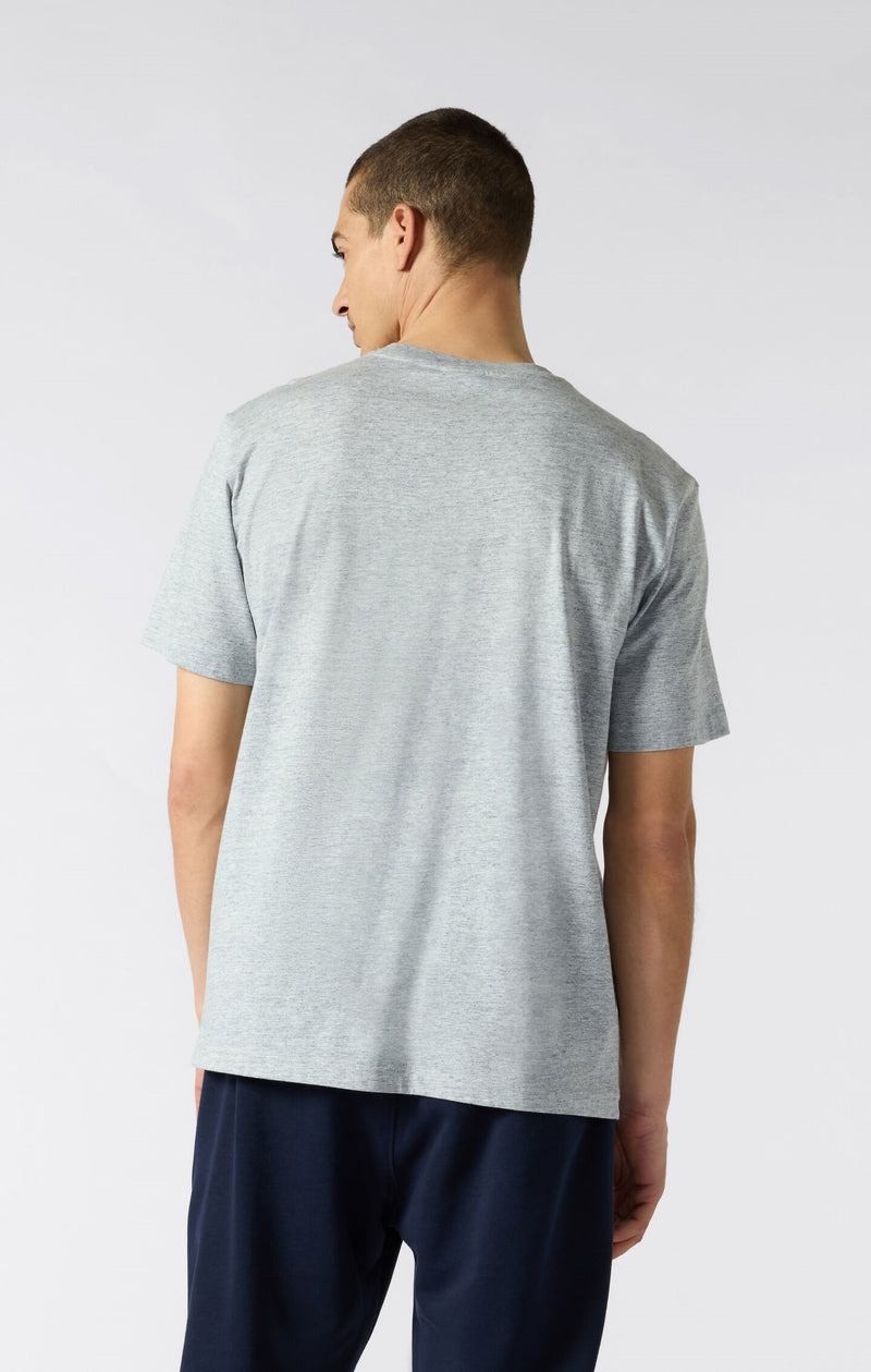 Camiseta de punto de algodón con logotipo pequeño