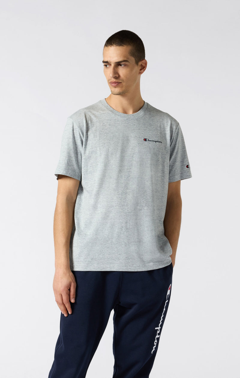 Camiseta de punto de algodón con logotipo pequeño