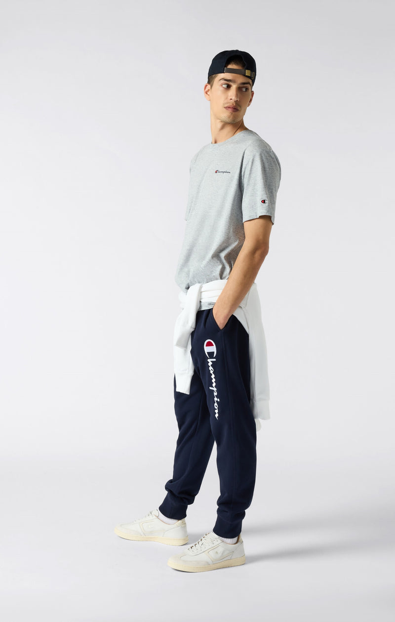 Camiseta de punto de algodón con logotipo pequeño