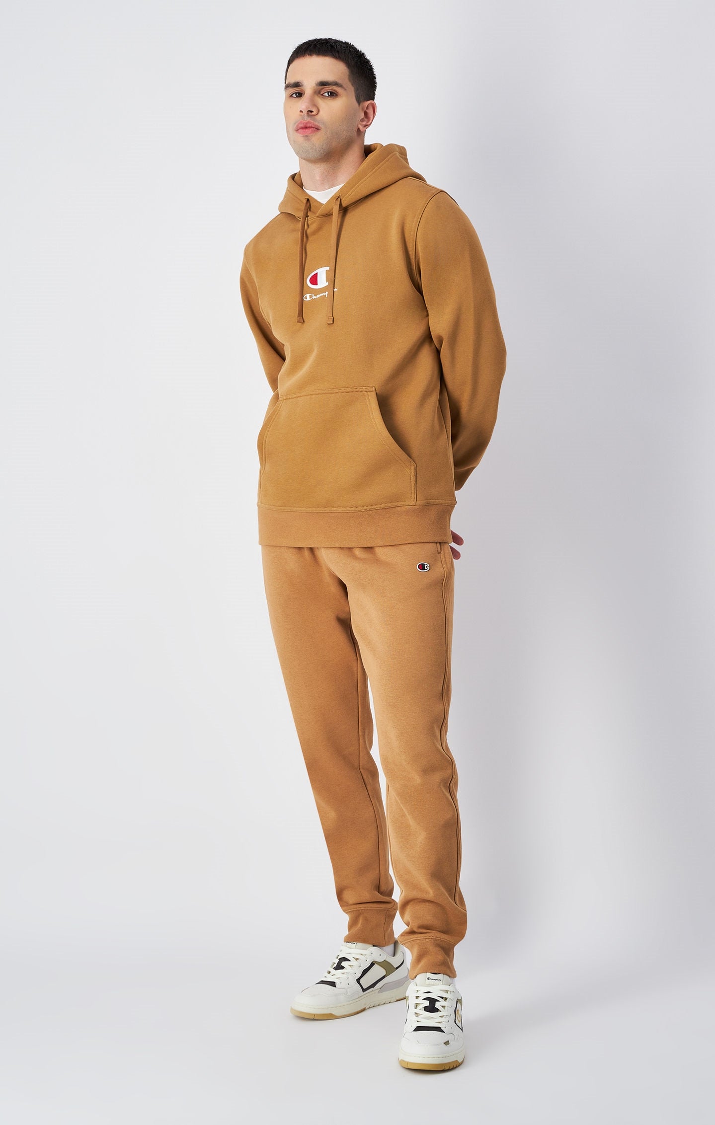 Sweatshirt à capuche en molleton avec grand logo C