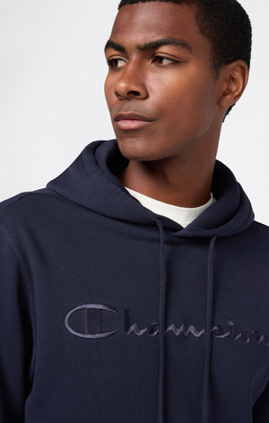 Men’s Fleece Hoodie with Big Embroidered Logo Icons