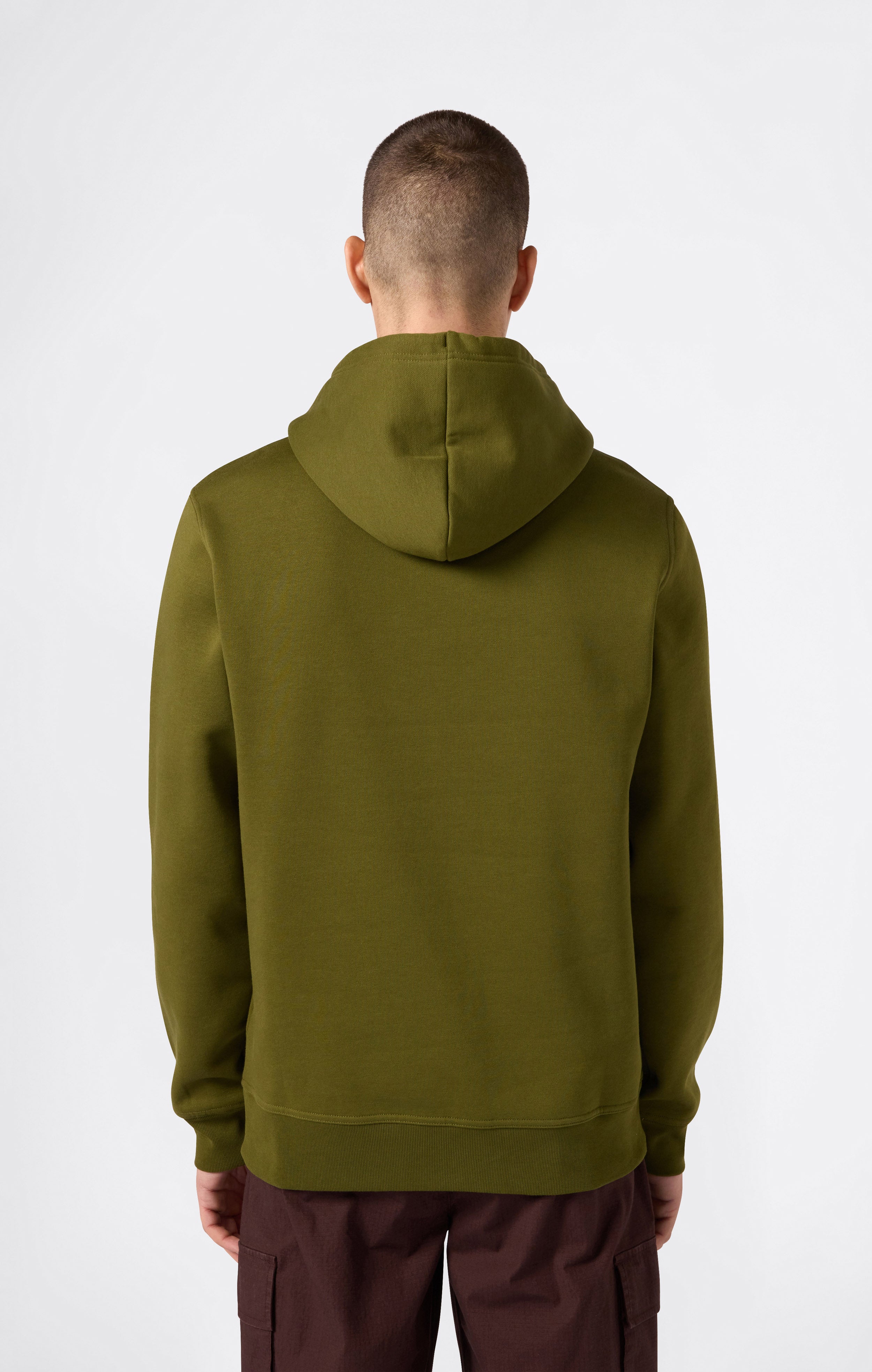 Men’s Fleece Hoodie with Big Embroidered Logo Icons