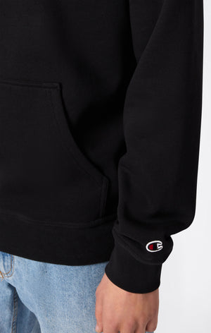 Men’s Fleece Hoodie with Big Embroidered Logo Icons