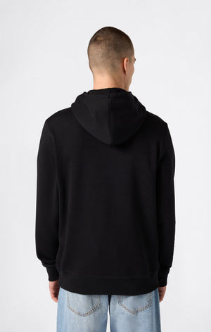 Men’s Fleece Hoodie with Big Embroidered Logo Icons