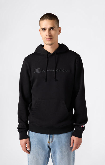 Men’s Fleece Hoodie with Big Embroidered Logo Icons