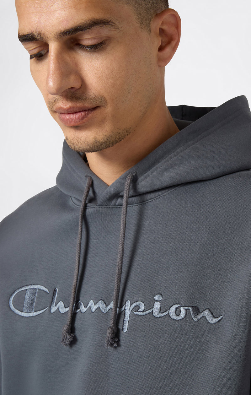 Sweat Homme à Capuche avec Doublure Polaire et Grand Logo Brodé Icons