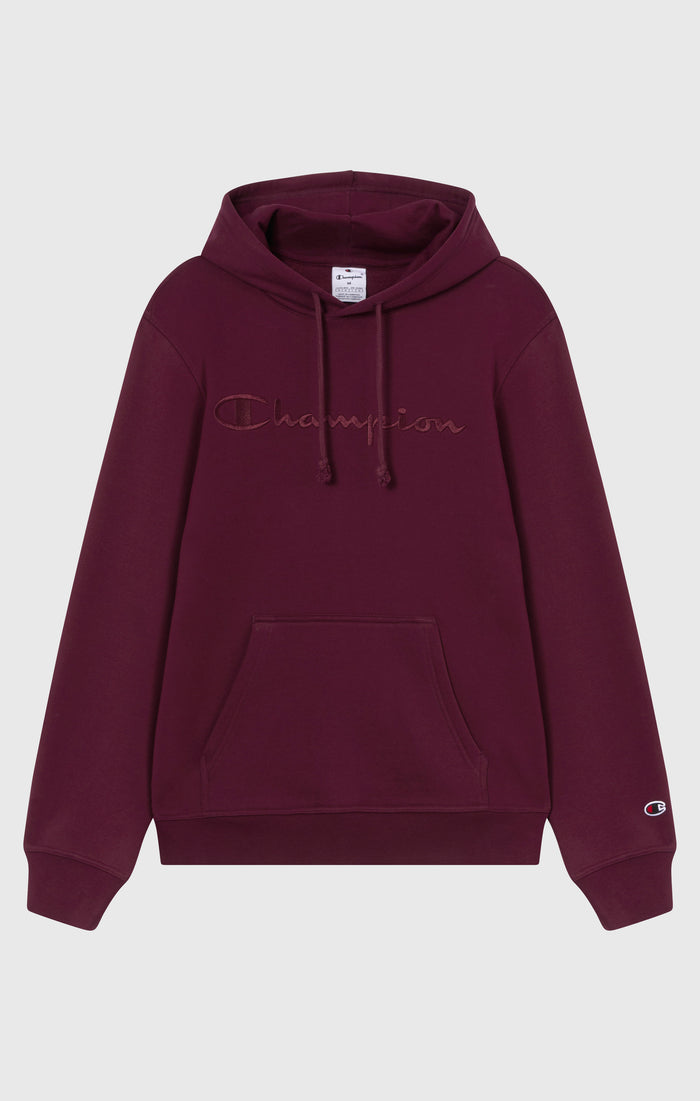 Felpa Uomo con Cappuccio e Interno Felpato con Maxi Logo Ricamato Icons