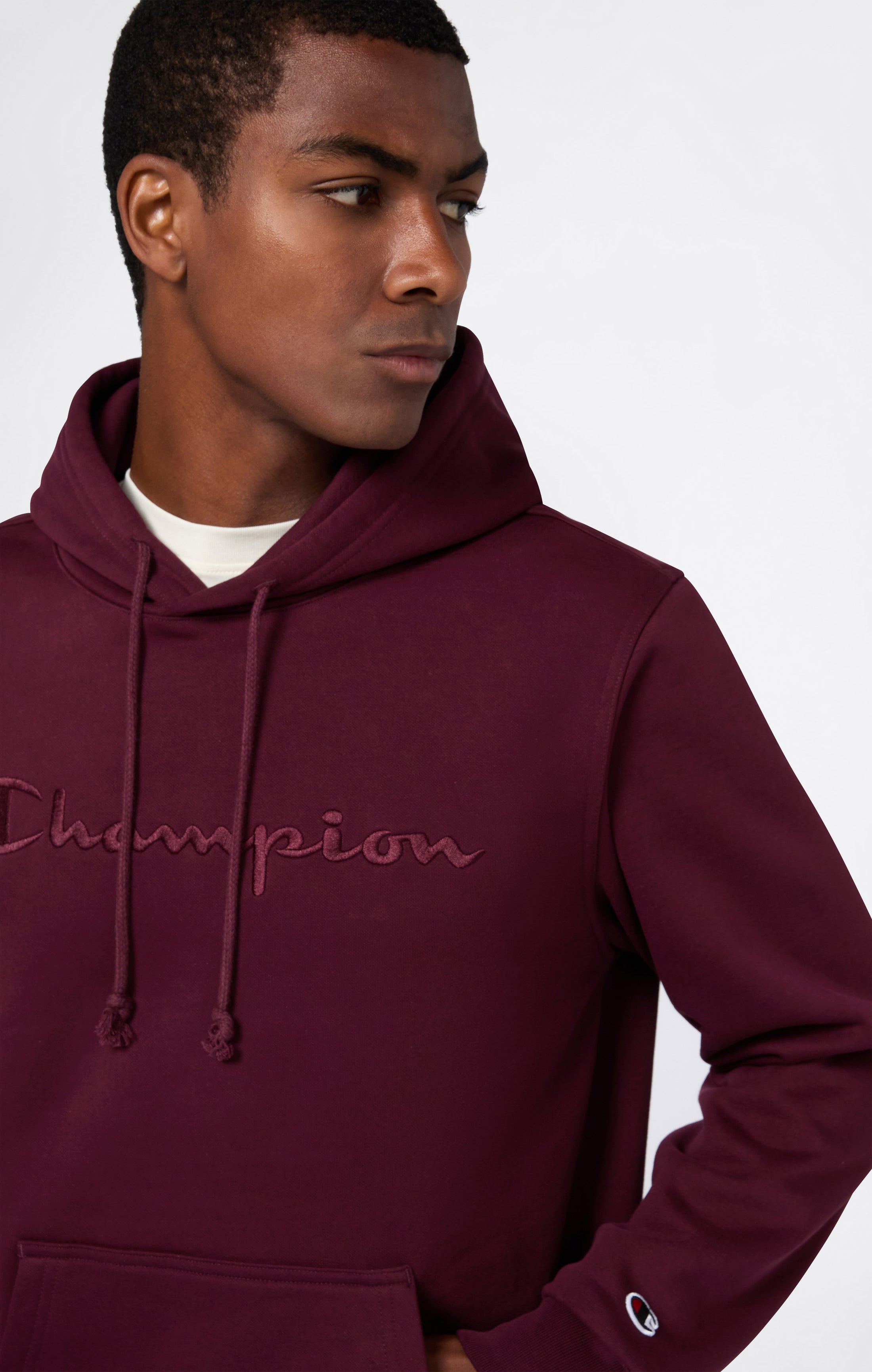 Sudadera Hombre con Capucha y Forro Polar con Gran Logo Bordado Icons
