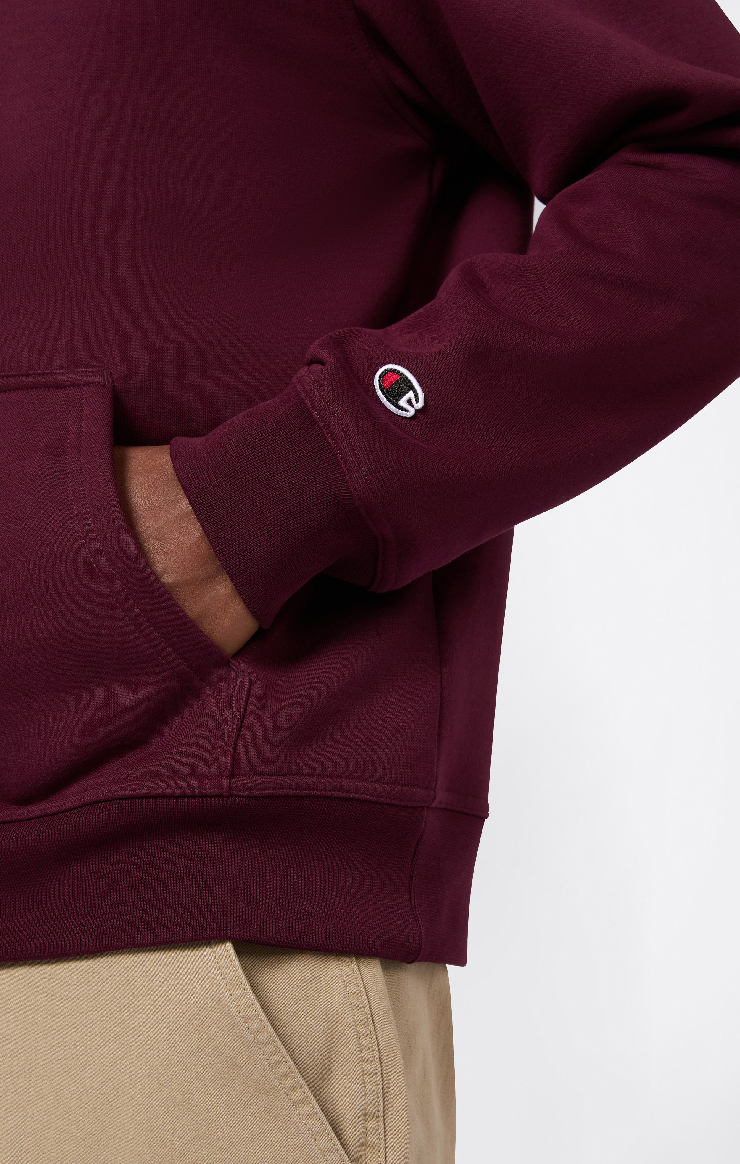 Sweat Homme à Capuche avec Doublure Polaire et Grand Logo Brodé Icons