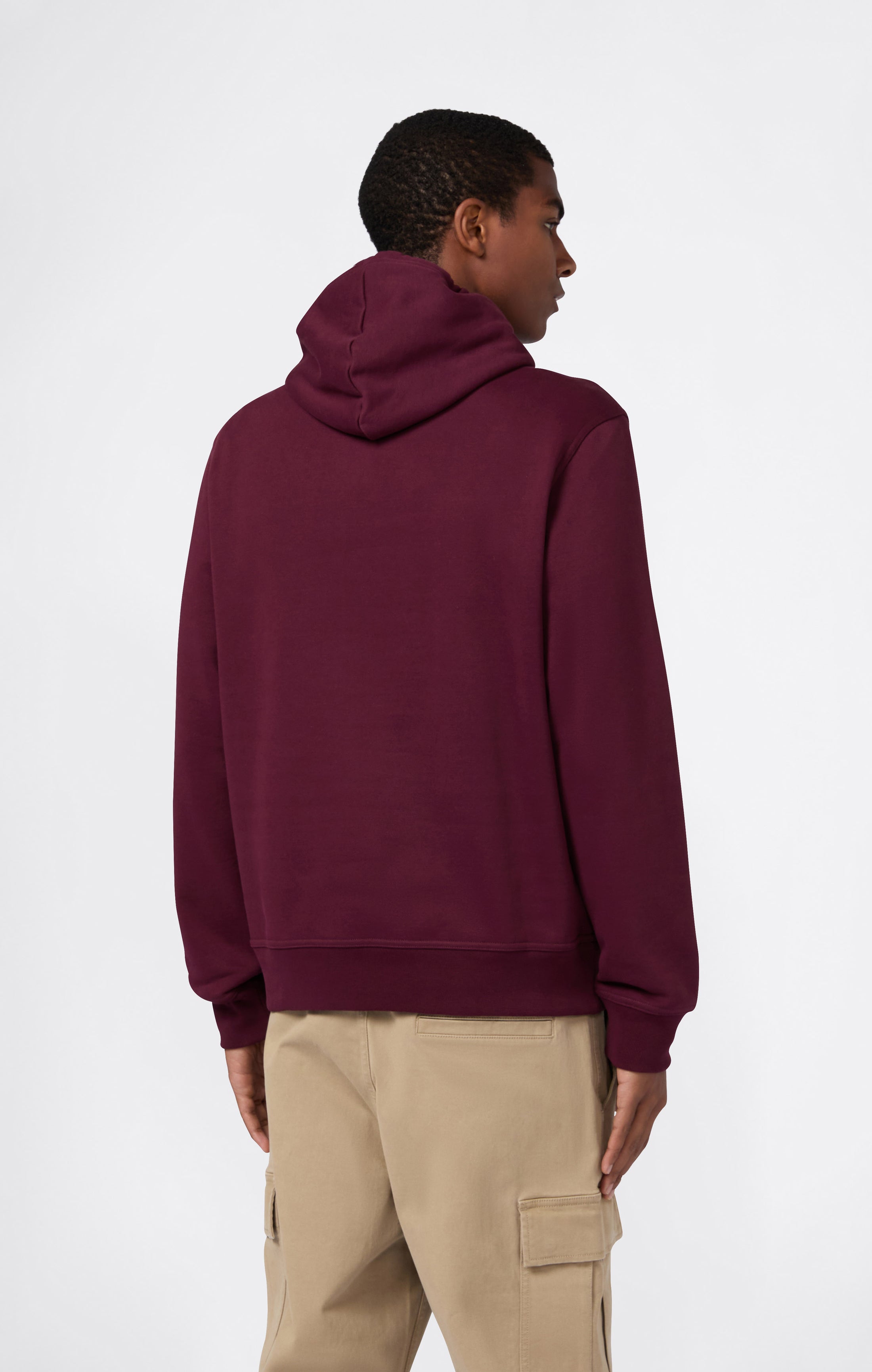 Men’s Fleece Hoodie with Big Embroidered Logo Icons