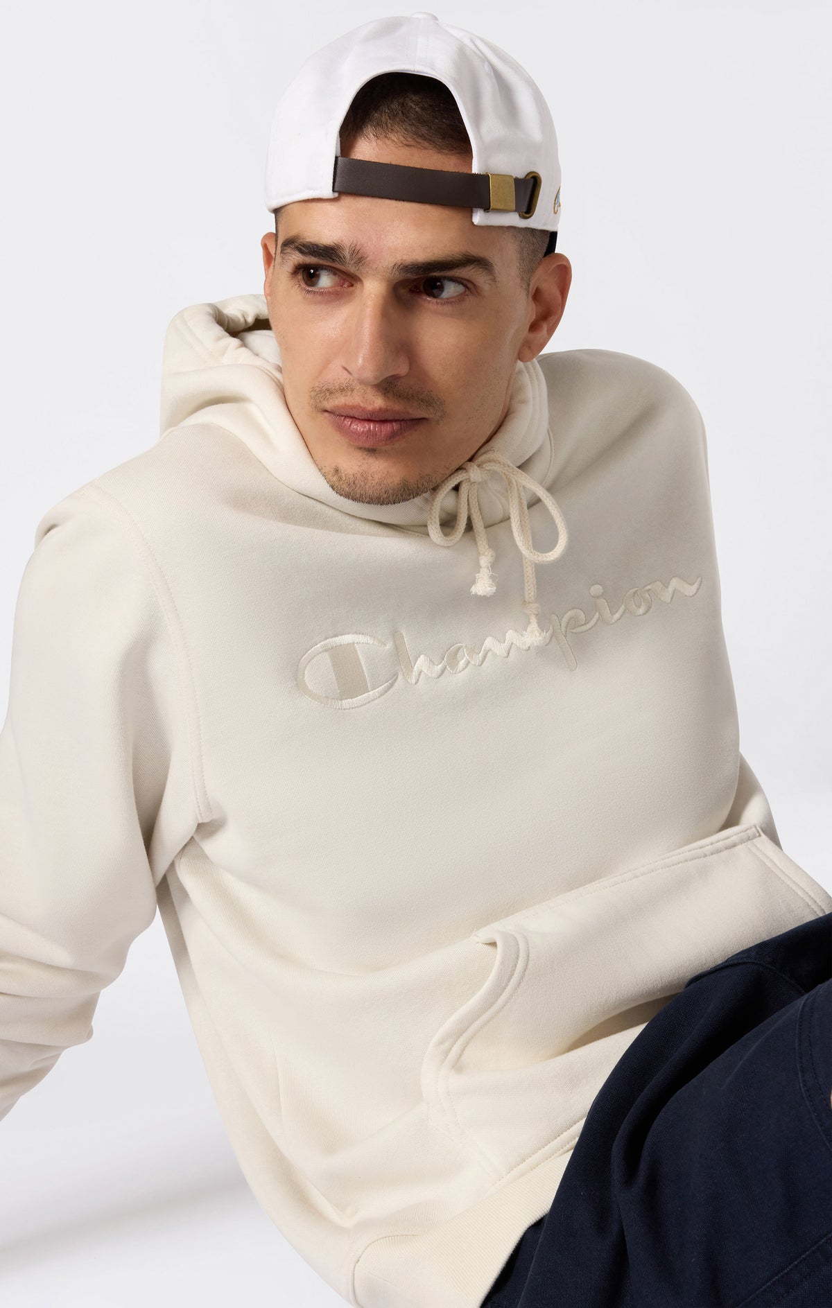 Herren Fleece-Kapuzenpullover mit Großem Gesticktem Logo Icons