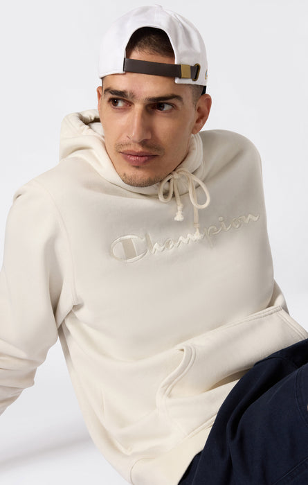 Men’s Fleece Hoodie with Big Embroidered Logo Icons