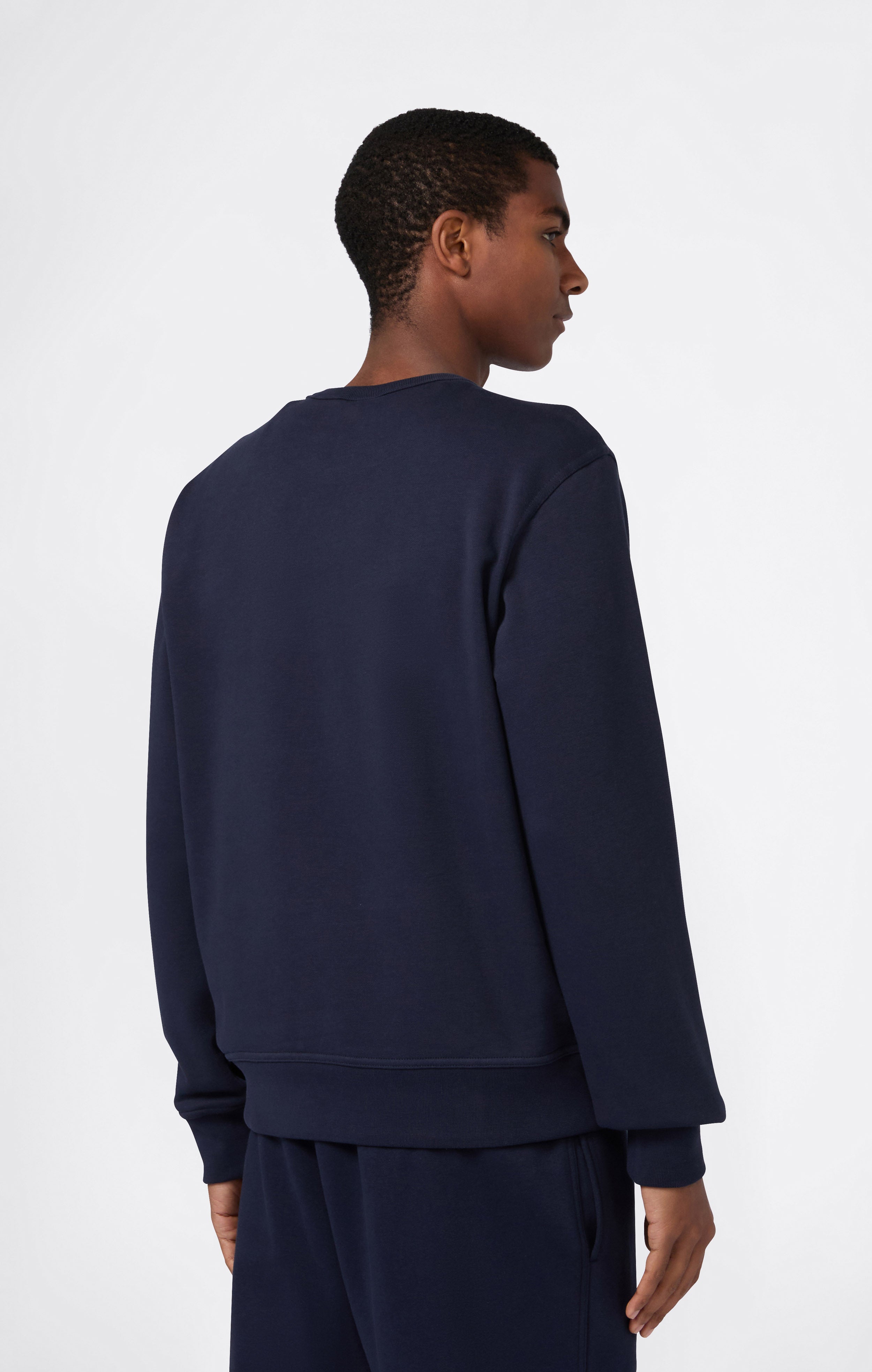 Herren Fleece-Sweatshirt mit Großem Gesticktem Logo Icons