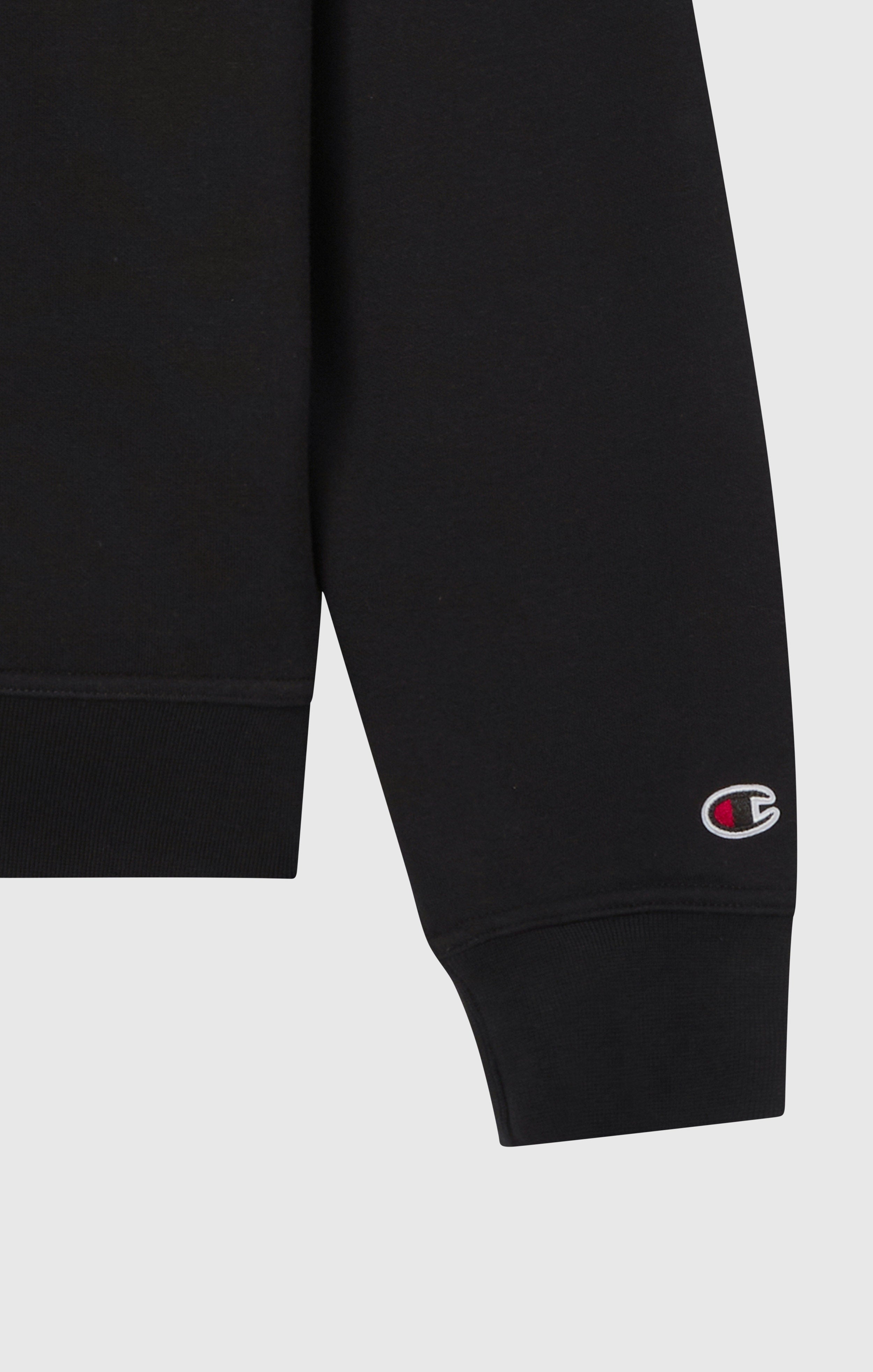 Men’s Fleece Crewneck Sweatshirt with Big Embroidered Logo Icons