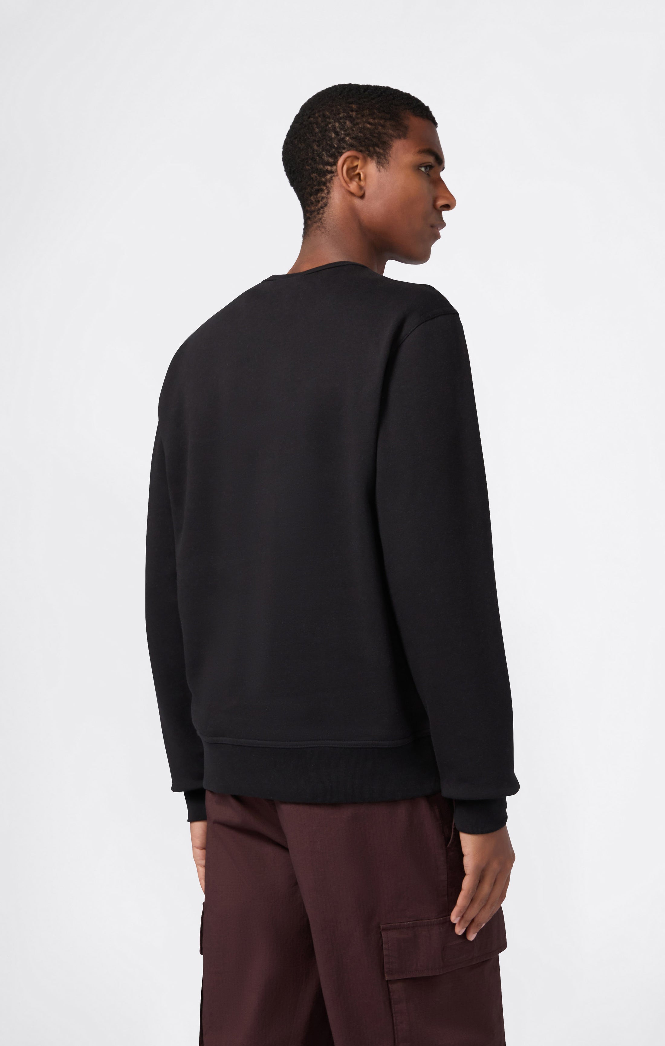 Herren Fleece-Sweatshirt mit Großem Gesticktem Logo Icons