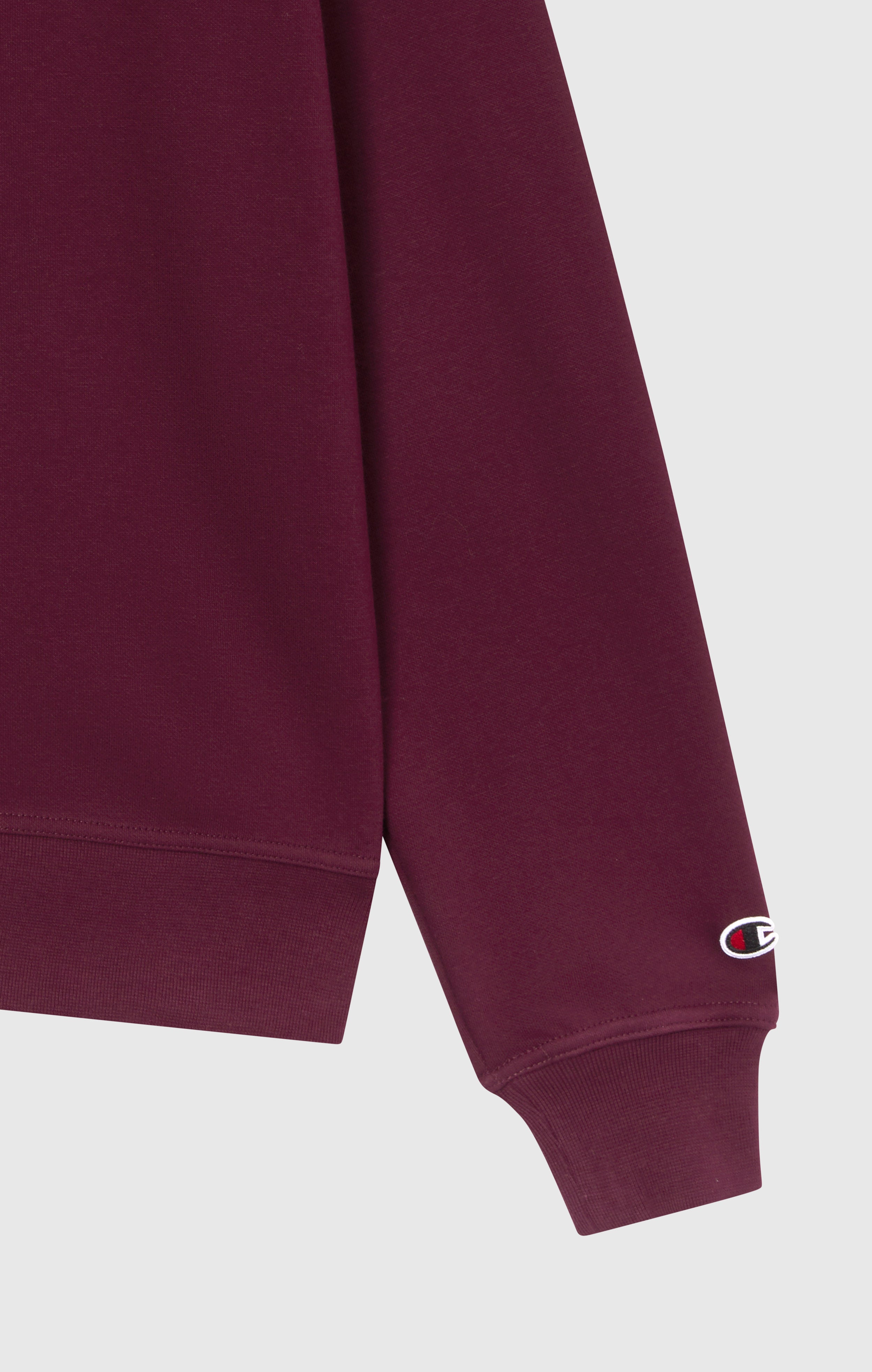 Men’s Fleece Crewneck Sweatshirt with Big Embroidered Logo Icons