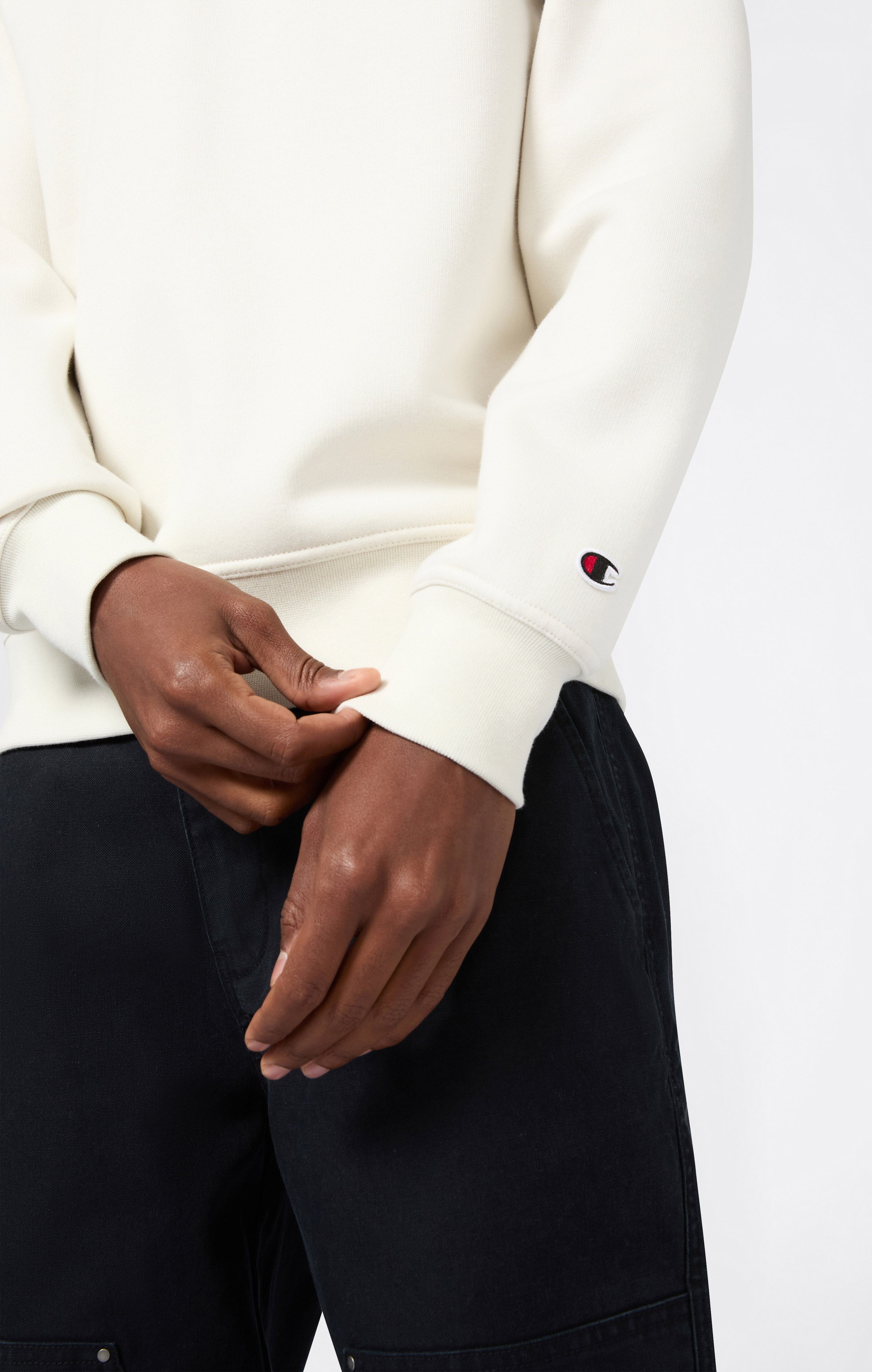 Felpa Uomo con Interno Felpato e Maxi Logo Ricamato Icons